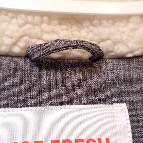 Unisex kids warm jacket size Medium 7-8 zip up 4 pockets hooded grey joe fresh - Picture 11 of 15